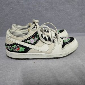 N7 Dunks Black Sail Men's Size 8.5 Embroirdered